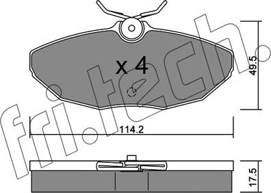 Fri.Tech. 1190.0 - Brake Pad Set, disc brake autospares.lv