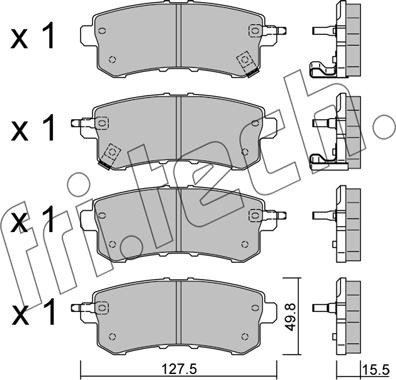 Fri.Tech. 1155.0 - Brake Pad Set, disc brake autospares.lv