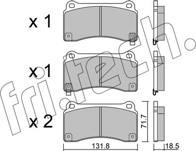 Fri.Tech. 1157.0 - Brake Pad Set, disc brake autospares.lv