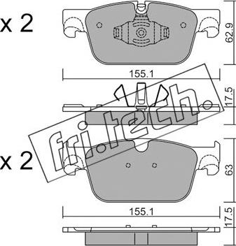 Fri.Tech. 1119.0 - Brake Pad Set, disc brake autospares.lv