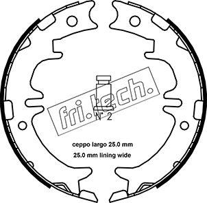 Fri.Tech. 1115.311 - Brake Shoe Set, parking brake autospares.lv