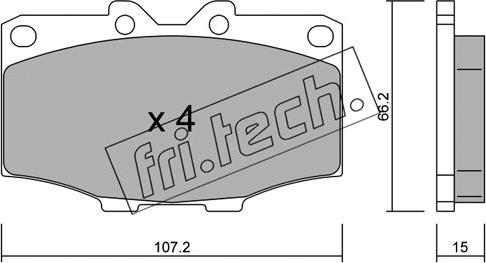 Fri.Tech. 111.0 - Brake Pad Set, disc brake autospares.lv