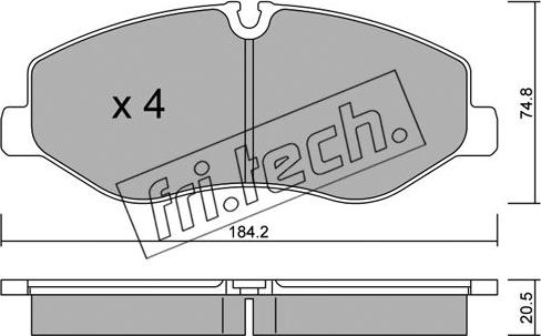 Fri.Tech. 1139.0 - Brake Pad Set, disc brake autospares.lv