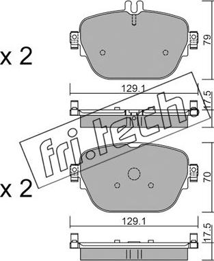 Fri.Tech. 1138.0 - Brake Pad Set, disc brake autospares.lv