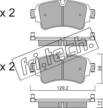 Fri.Tech. 1129.0 - Brake Pad Set, disc brake autospares.lv