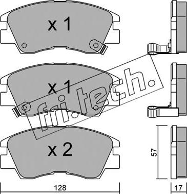 Fri.Tech. 117.0 - Brake Pad Set, disc brake autospares.lv