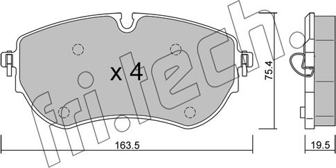 Fri.Tech. 1172.0 - Brake Pad Set, disc brake autospares.lv