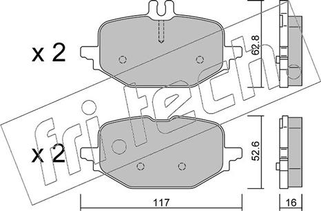 Fri.Tech. 1359.0 - Brake Pad Set, disc brake autospares.lv