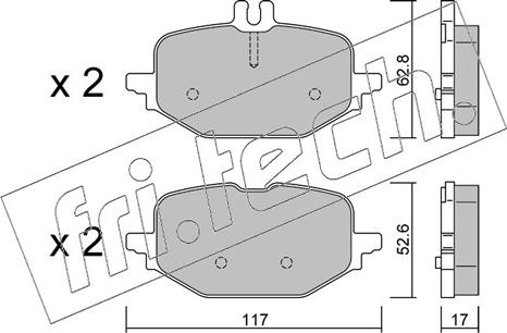 Fri.Tech. 1359.1 - Brake Pad Set, disc brake autospares.lv