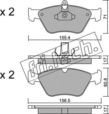 Fri.Tech. 130.0 - Brake Pad Set, disc brake autospares.lv