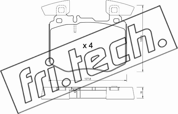 Fri.Tech. 1310.0 - Brake Pad Set, disc brake autospares.lv