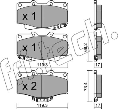 Fri.Tech. 131.2 - Brake Pad Set, disc brake autospares.lv