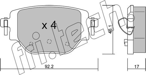 Fri.Tech. 1246.0 - Brake Pad Set, disc brake autospares.lv