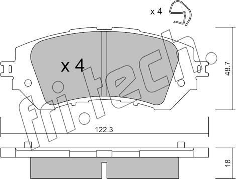 Fri.Tech. 1219.0 - Brake Pad Set, disc brake autospares.lv