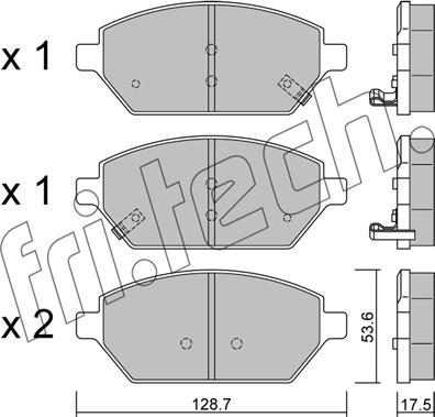 Fri.Tech. 1211.0 - Brake Pad Set, disc brake autospares.lv