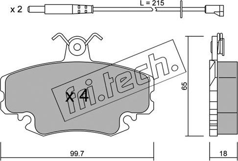 Fri.Tech. 122.0W - Brake Pad Set, disc brake autospares.lv