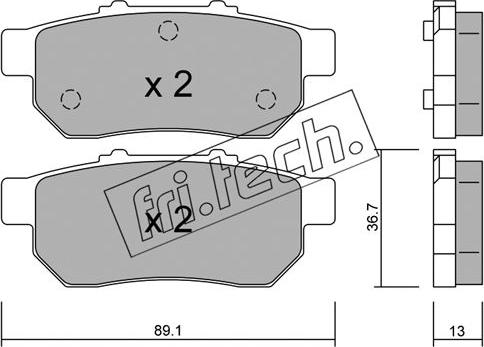 Fri.Tech. 179.0 - Brake Pad Set, disc brake autospares.lv