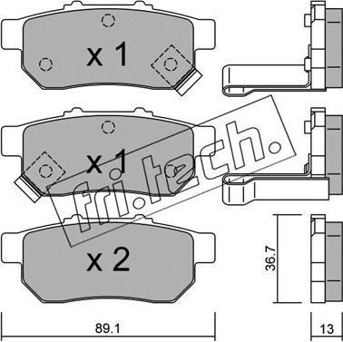 Fri.Tech. 179.1 - Brake Pad Set, disc brake autospares.lv