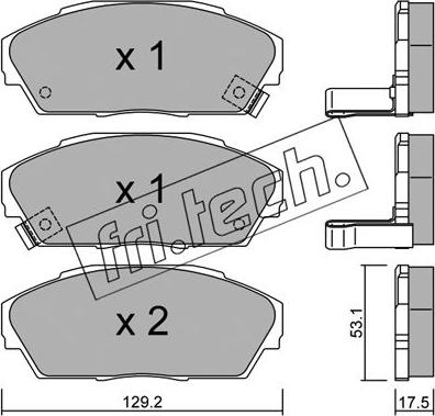 Fri.Tech. 174.0 - Brake Pad Set, disc brake autospares.lv