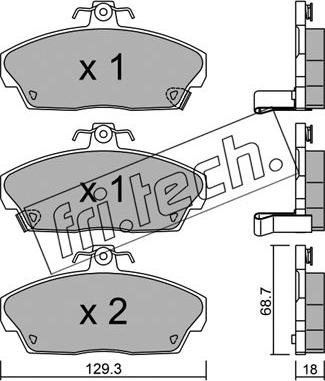 Fri.Tech. 177.0 - Brake Pad Set, disc brake autospares.lv