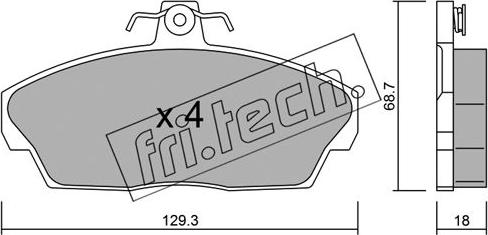 Fri.Tech. 177.1 - Brake Pad Set, disc brake autospares.lv