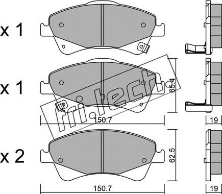 Fri.Tech. 895.0 - Brake Pad Set, disc brake autospares.lv