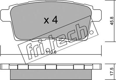 Fri.Tech. 890.0 - Brake Pad Set, disc brake autospares.lv