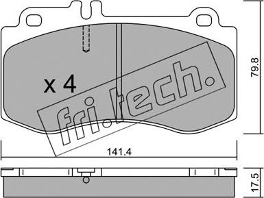 Fri.Tech. 844.0 - Brake Pad Set, disc brake autospares.lv