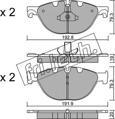 Fri.Tech. 847.0 - Brake Pad Set, disc brake autospares.lv