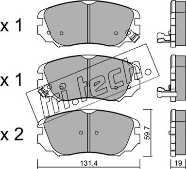 Fri.Tech. 858.0 - Brake Pad Set, disc brake autospares.lv