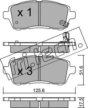 Fri.Tech. 809.0 - Brake Pad Set, disc brake autospares.lv