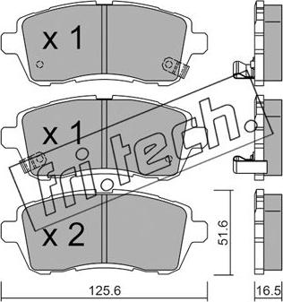 Fri.Tech. 809.1 - Brake Pad Set, disc brake autospares.lv