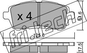 Fri.Tech. 809.2 - Brake Pad Set, disc brake autospares.lv