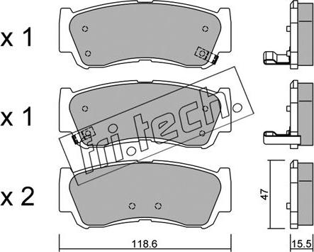 Fri.Tech. 804.0 - Brake Pad Set, disc brake autospares.lv