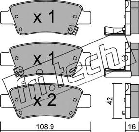 Fri.Tech. 806.0 - Brake Pad Set, disc brake autospares.lv