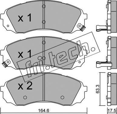 Fri.Tech. 801.0 - Brake Pad Set, disc brake autospares.lv