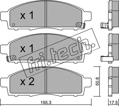 Fri.Tech. 807.1 - Brake Pad Set, disc brake autospares.lv