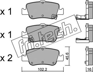 Fri.Tech. 812.0 - Brake Pad Set, disc brake autospares.lv