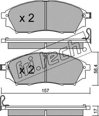 Fri.Tech. 835.0 - Brake Pad Set, disc brake autospares.lv