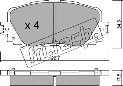 Fri.Tech. 836.0 - Brake Pad Set, disc brake autospares.lv