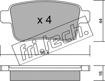 Fri.Tech. 830.0 - Brake Pad Set, disc brake autospares.lv