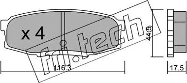 Fri.Tech. 838.0 - Brake Pad Set, disc brake autospares.lv