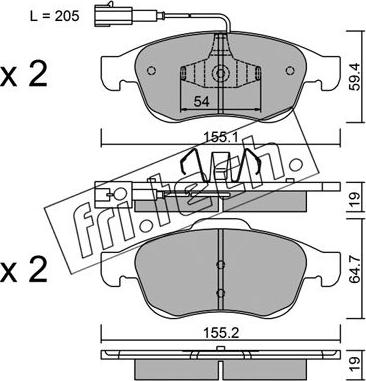 Fri.Tech. 833.1 - Brake Pad Set, disc brake autospares.lv