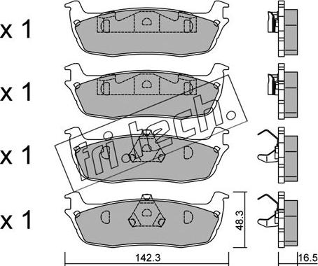 Fri.Tech. 875.0 - Brake Pad Set, disc brake autospares.lv