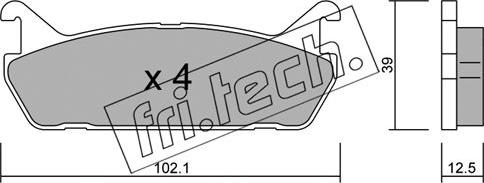 Fri.Tech. 399.0 - Brake Pad Set, disc brake autospares.lv