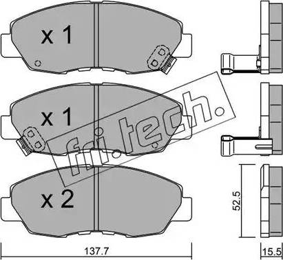 Fri.Tech. 393.1 - Brake Pad Set, disc brake autospares.lv