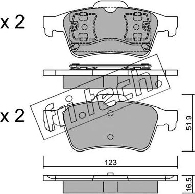 Fri.Tech. 346.0 - Brake Pad Set, disc brake autospares.lv