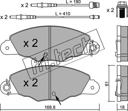 Fri.Tech. 343.0 - Brake Pad Set, disc brake autospares.lv