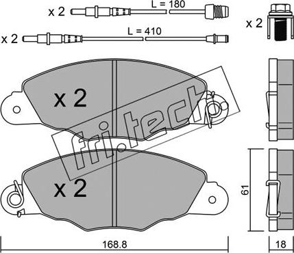 Fri.Tech. 343.1 - Brake Pad Set, disc brake autospares.lv