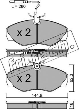 Fri.Tech. 347.1 - Brake Pad Set, disc brake autospares.lv